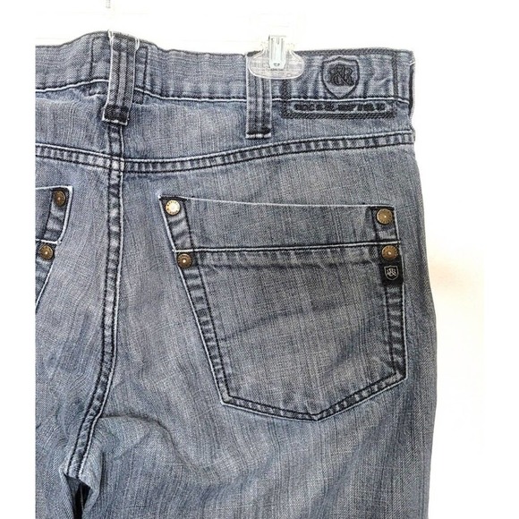 Rock & Republic Devious Straight Leg Jeans Mens Size 36x32 Dark Wash Denim - Picture 3 of 9